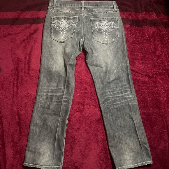 Vintage gray avirex jeans with white stitching - Picture 4 of 4